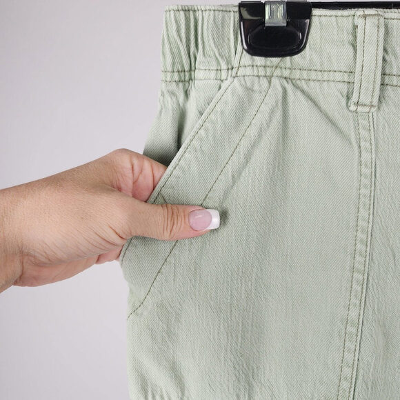 American Eagle Soft Green Denim Joggers Size 8 - Picture 3 of 9